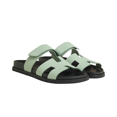 mint green hermes sandals